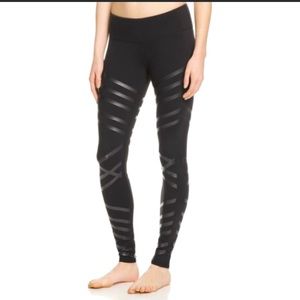 ALO YOGA Airbrush Leggings with Leather Tiger Stripes!